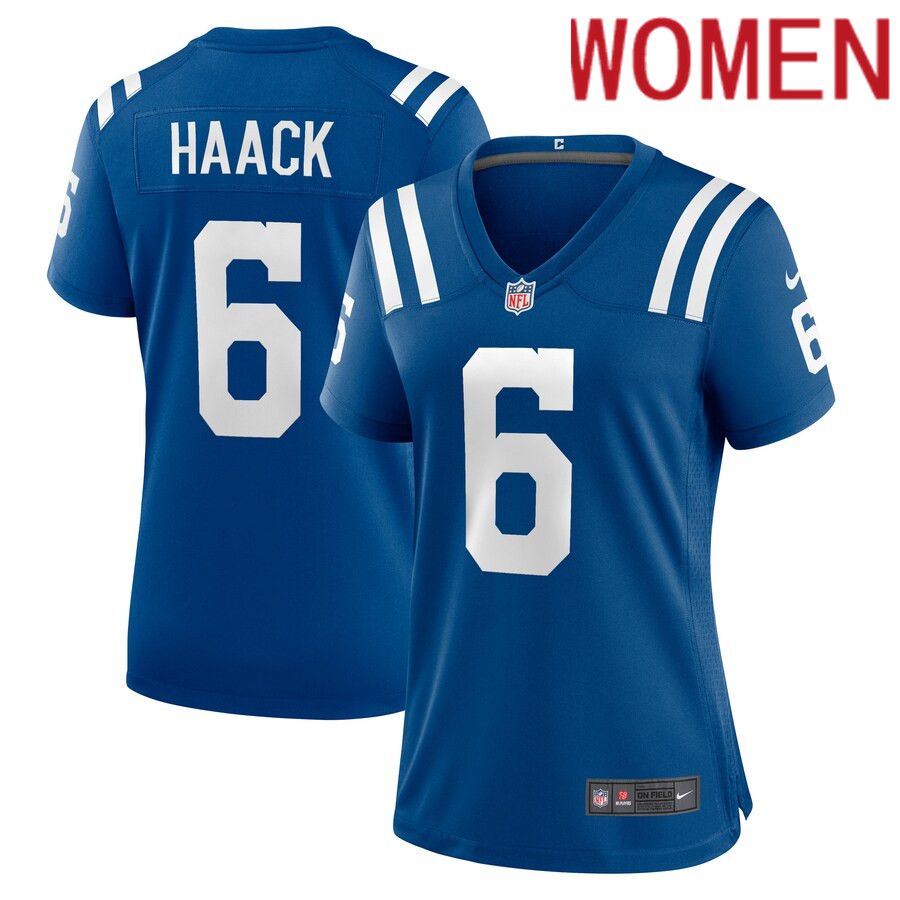 Women Indianapolis Colts #6 Matt Haack Nike Royal Game Player NFL Jersey